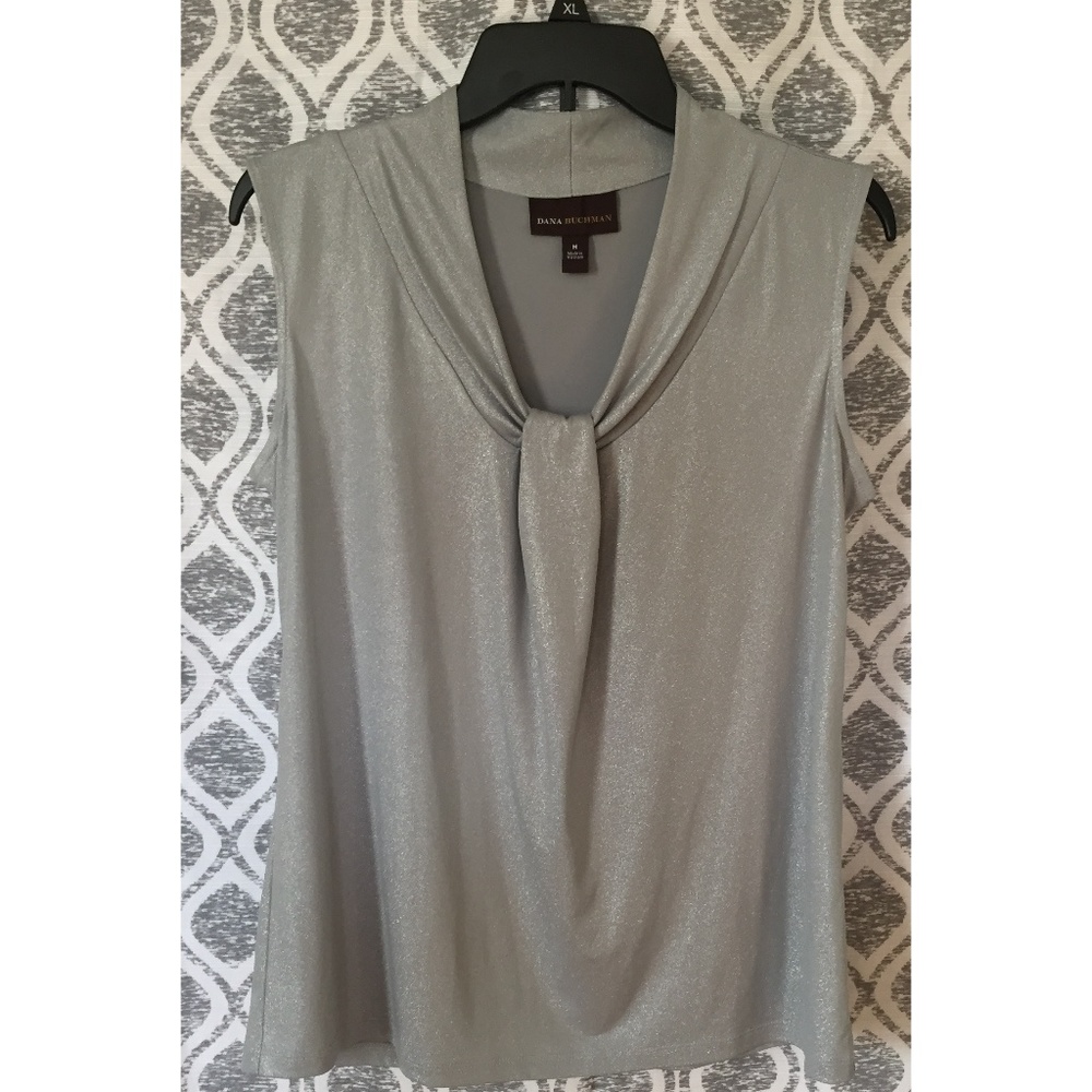 Dana Buchman Metallic Sleeveless Blouse
